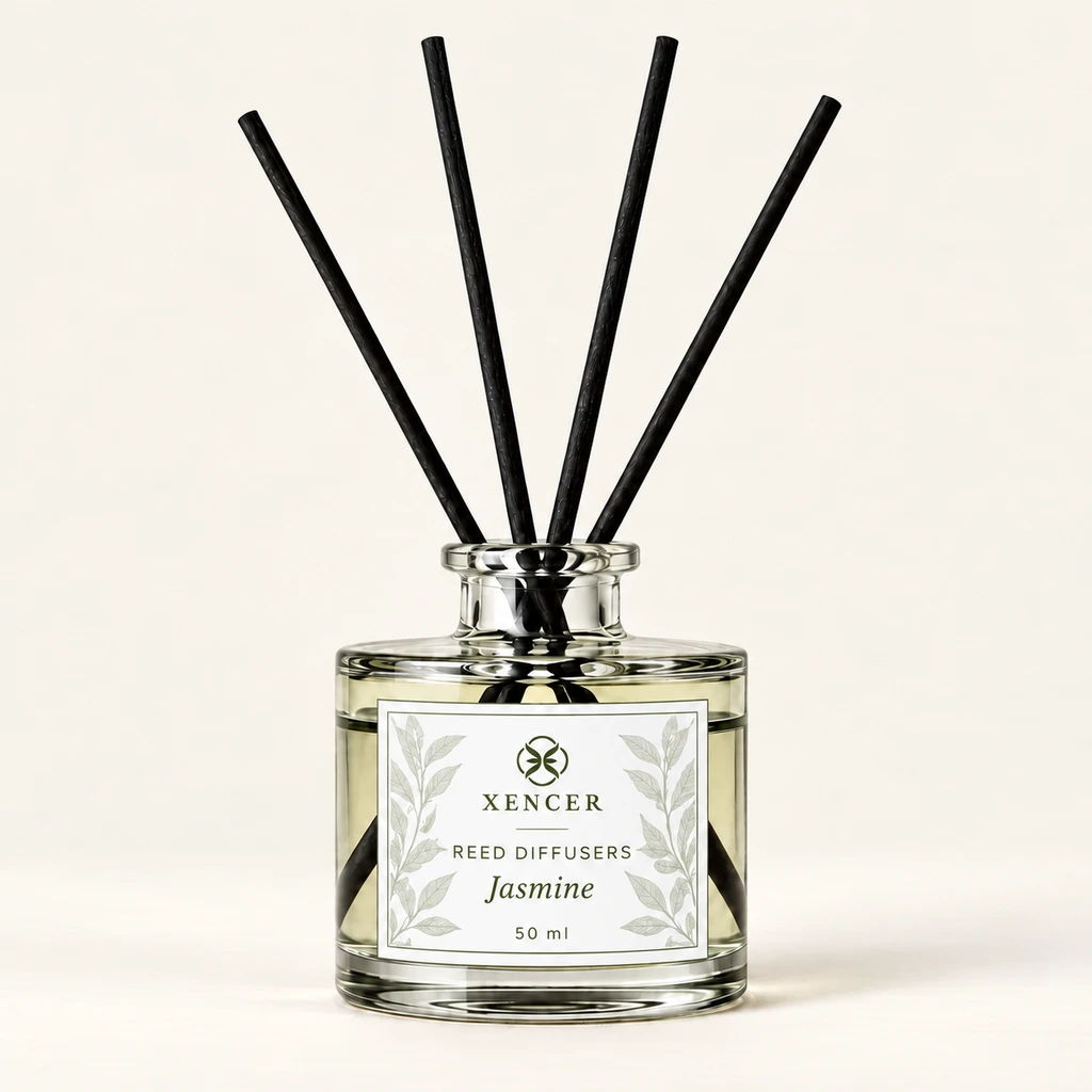 Reed diffusers XENCER packaging concept, 50 ml, SKU XC-AC003-1