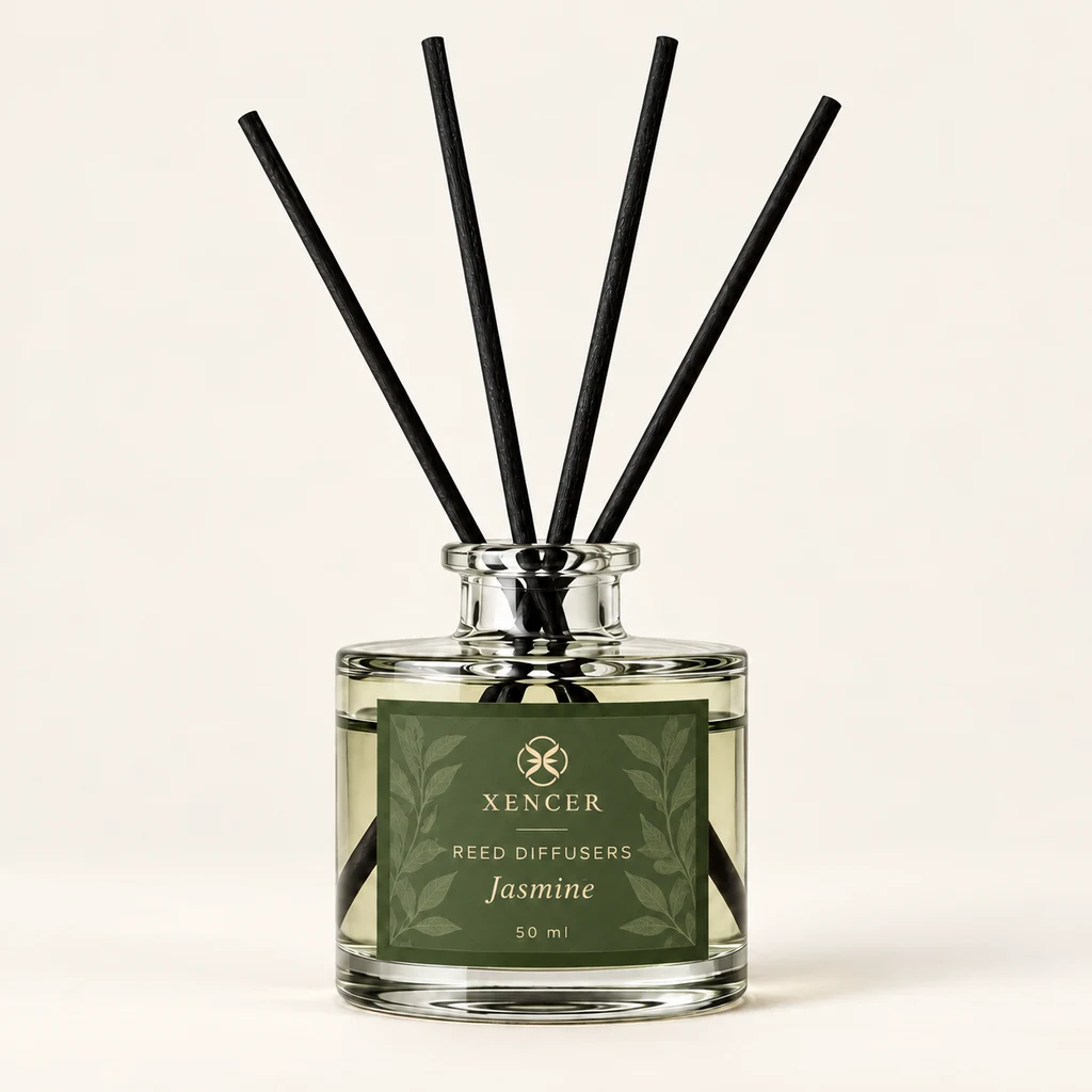 Reed diffusers XENCER packaging concept, 50 ml, SKU XC-AC003-1