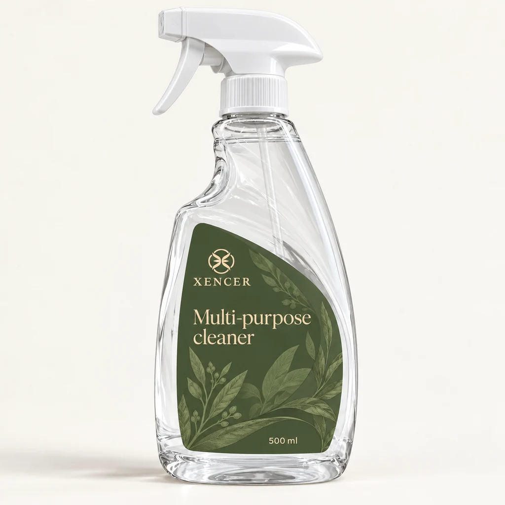 Multi-purpose cleaner XENCER packaging concept, 500 ml, SKU XC-HC005