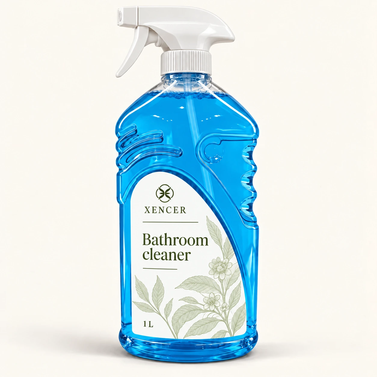 Bathroom cleaner XENCER packaging concept, 1 L, SKU XC-HC006