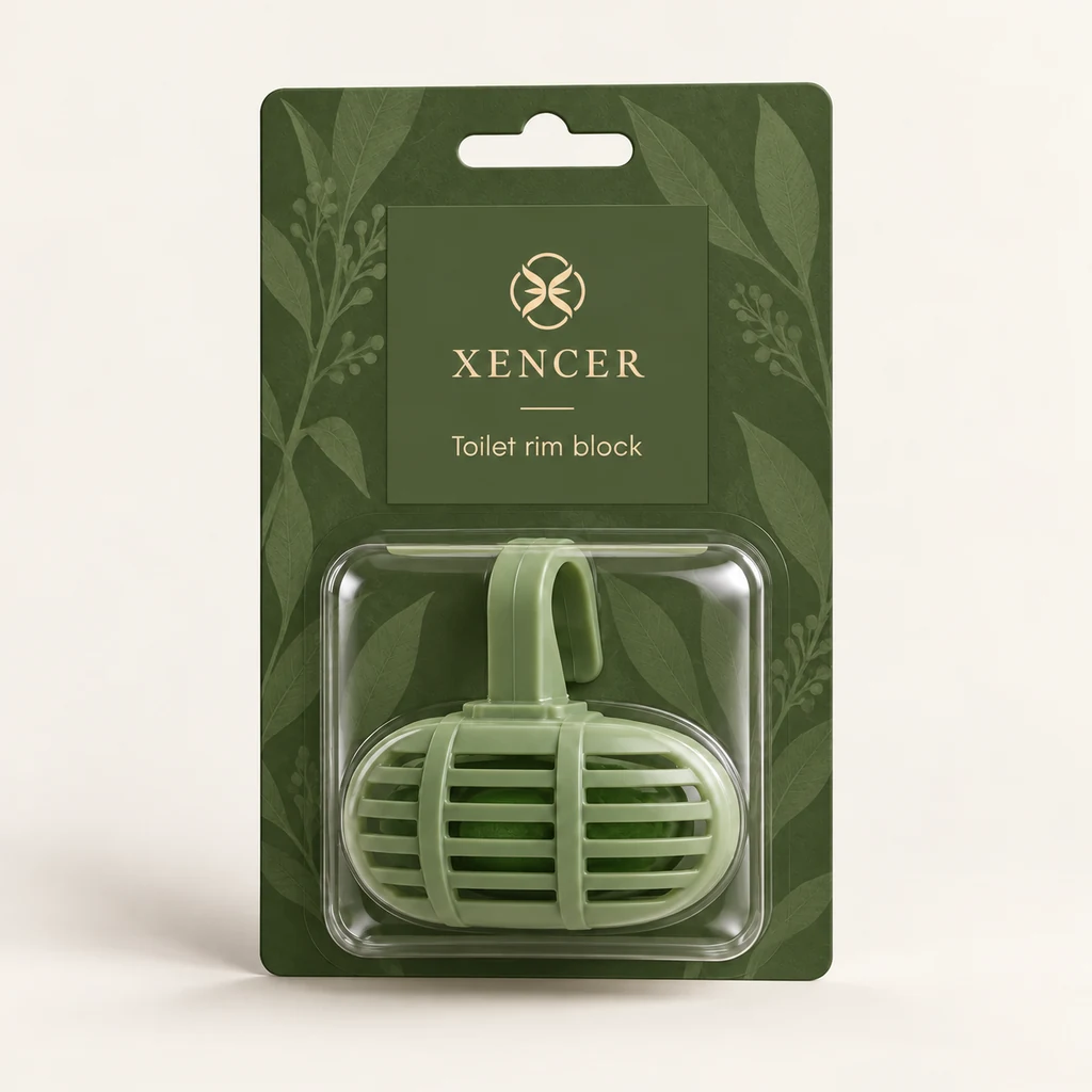 Toilet rim block XENCER packaging concept, size on request, SKU XC-HC013