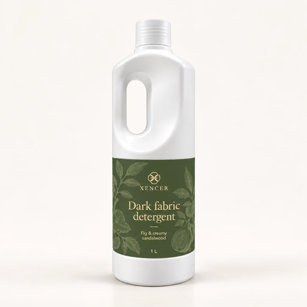 Dark fabric detergent XENCER packaging concept
