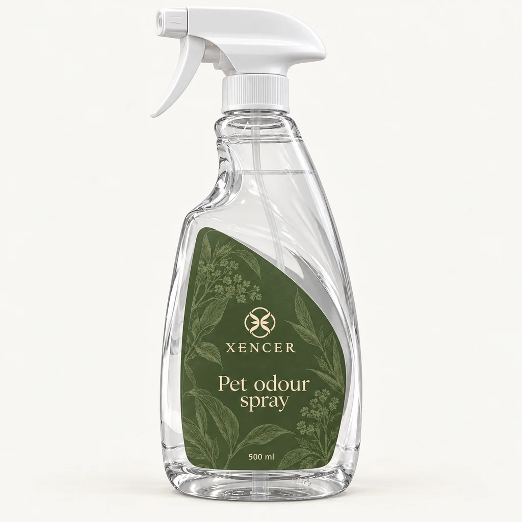 Pet odour spray XENCER packaging concept